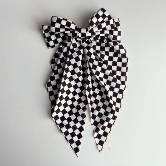 Racing Hair Bow - Medium Print