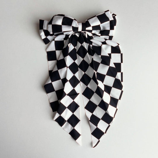 Racing Hair Bow - Large Print