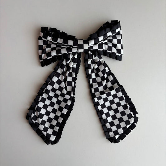 Racing Bow Hair Clip