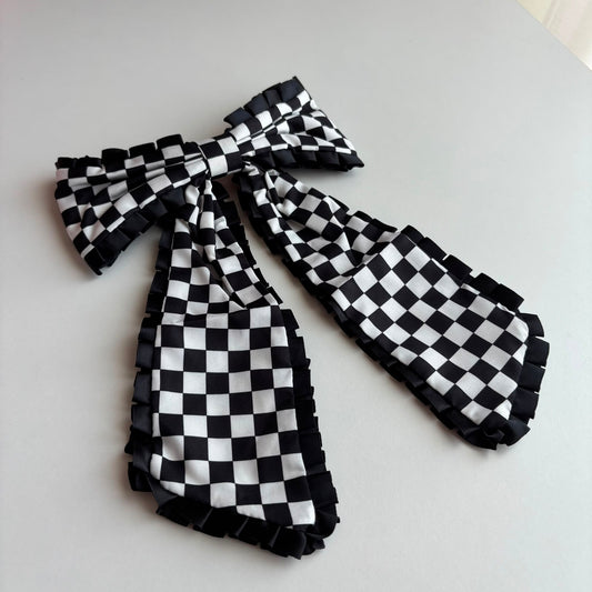 Racing Bow Hair Clip